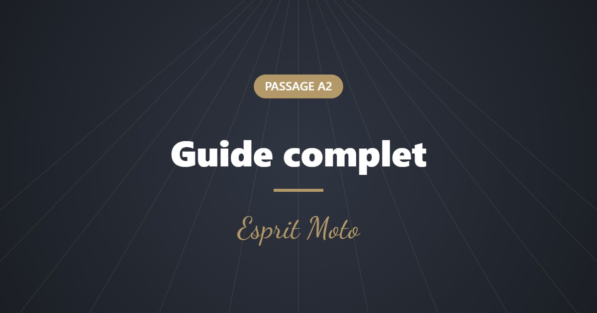 Passer en A2 : le guide complet pour motards 125